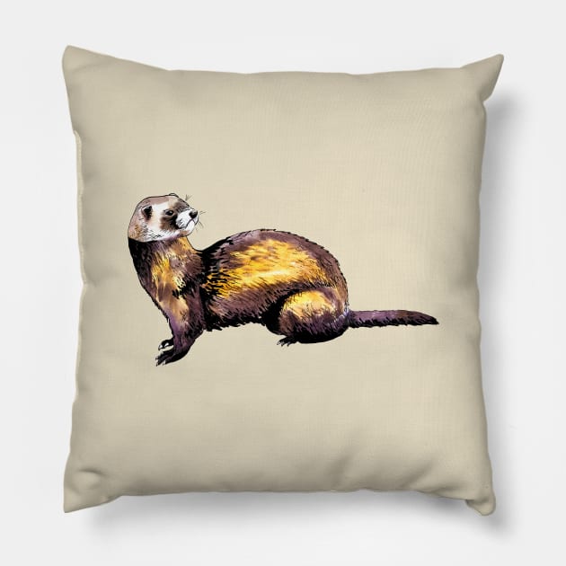 ferret Pillow by VicaVeresk