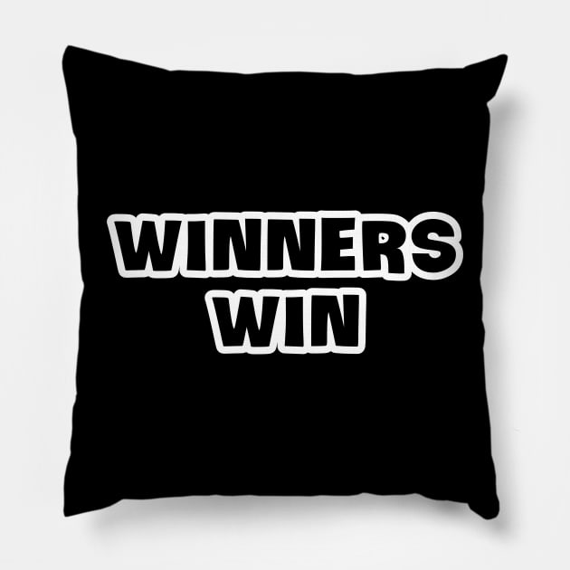 Winners Win Pillow by Ja On Mik