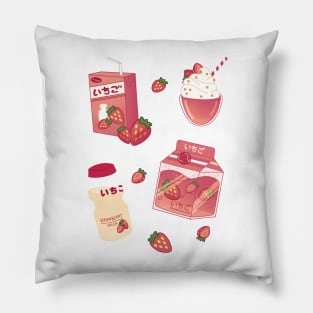 Strawberry Milk Shake Pillow