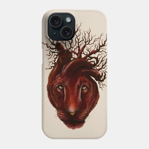 Lioness Heart Phone Case by opawapo