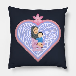 Arab mother and child Pillow