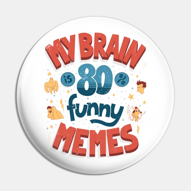 My brain is 80% funny memes Pin by AntiStyle
