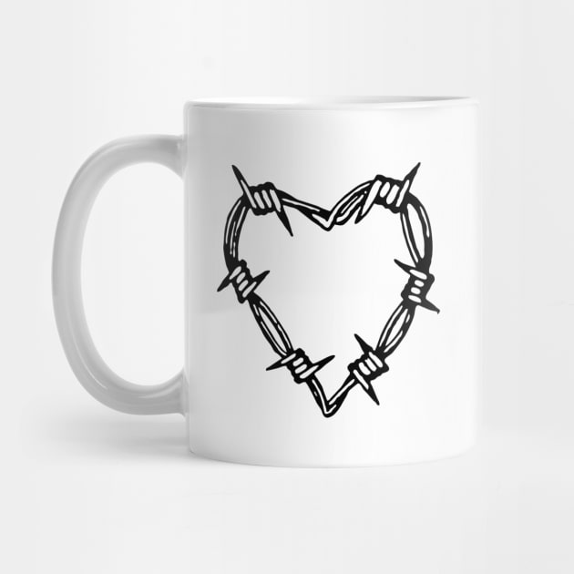 Black Metal Heart Tattoo Design