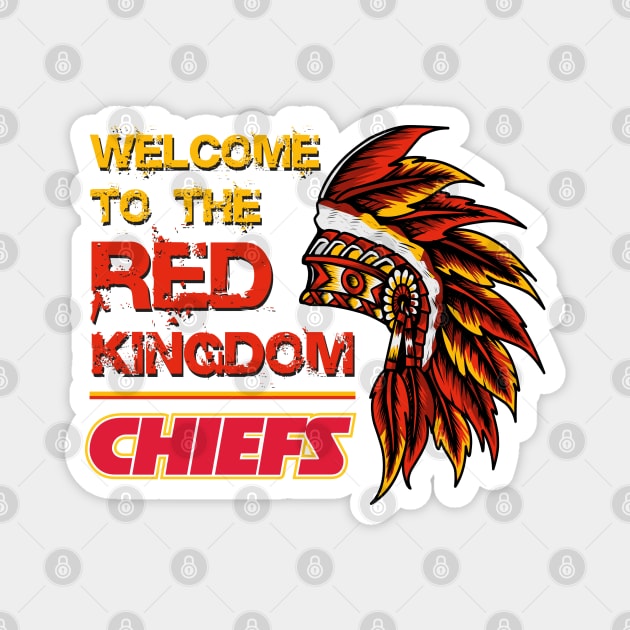 Welcome to the Red Kingdom - Kansas City Chiefs - Patrick Mahomes Magnet by fineaswine