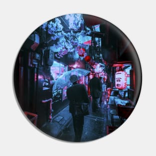 Tokyo Street Neon Synthwave Pin