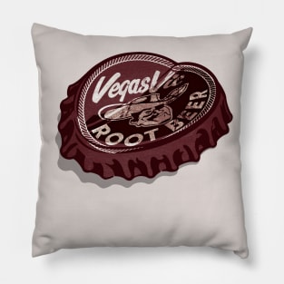 Vintage Vega Vic's Root Beer Bent Soda Bottlecap Pillow