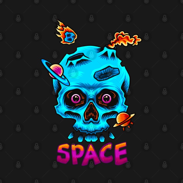 Space skull by Sandieteecash
