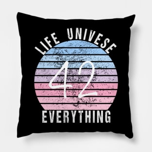 Retro 42 Answer To Life Universe And Everything Magic Number Pillow