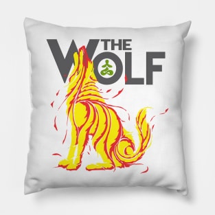 The Wolf Fire Pillow