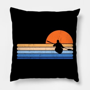 Funny Retro Kayaking Gets Me Wet Kayaker Paddling Boating Pillow