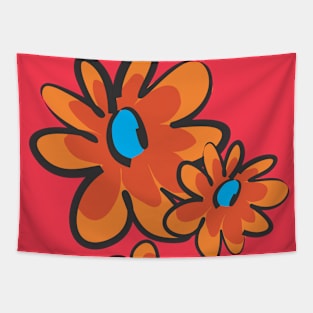 Orange flowers Tapestry