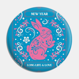 Year of The Rabbit Chinese New Year Rabbits Pin