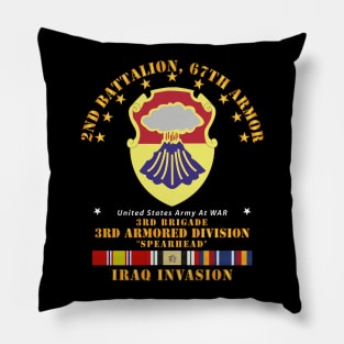 2nd Bn 67th Armor -  3rd AR Div - Invasion w IRAQ SVC Pillow