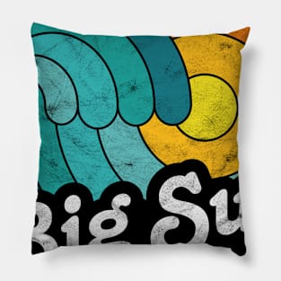 Big Sur California Surfing Surf Sunset Wave Pillow