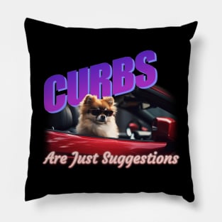 Curbs Are Just Suggestions Meme Pillow