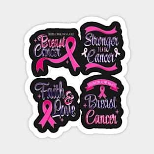 In October We Wear Pink Breast Cancer Awareness Survivor Magnet