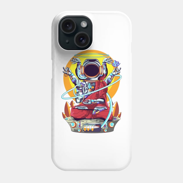 Astronaut Buddha Phone Case by Misfit04