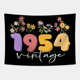 70 Years Old Vintage 1954 70th Birthday Wildflower Tapestry