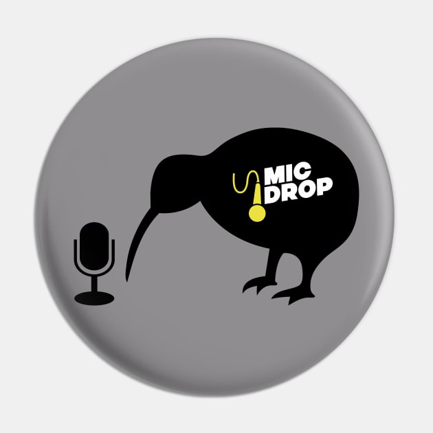 Mic Drop NZ Kiwi Pin by Mic Drop