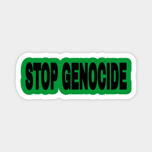 STOP GENOCIDE - Black and White - Double-sided Magnet