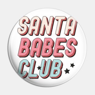 Retro Christmas Santa Babe Pin