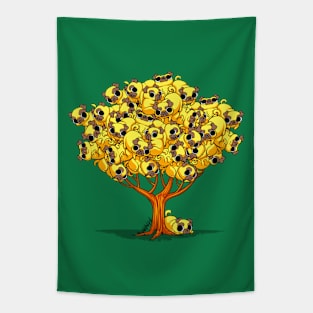 Pug Tree Tapestry