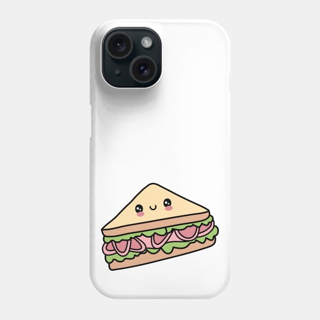 Cute Ham Sandwich Phone Case by Spicy Memes