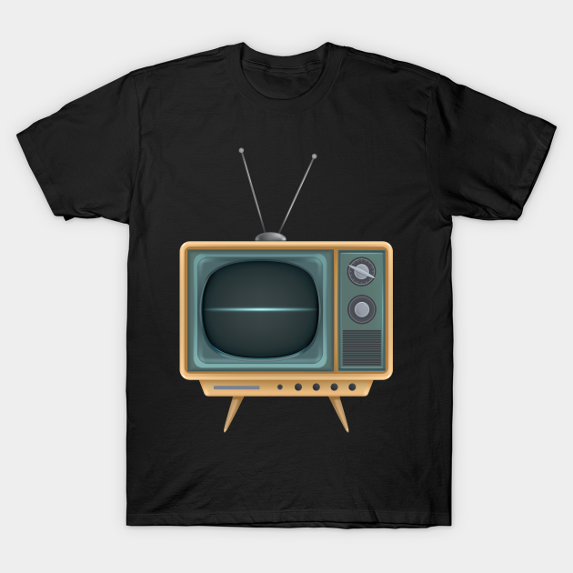 Old TV Turning On | Old School Television Turns On - Old Tv - T-Shirt ...