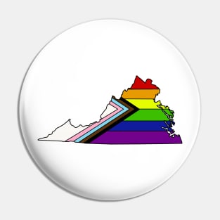 Progress pride flag - Virginia Pin