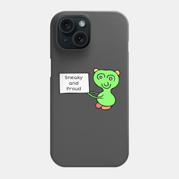 Sneaky and Proud! - Sneaky Cute Creature Phone Case by Davey's Designs