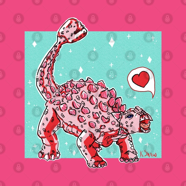 The love ankylosaurus by The Art Of Kimberlee Shaw