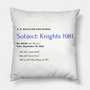 Memo: Knights 81 Pillow