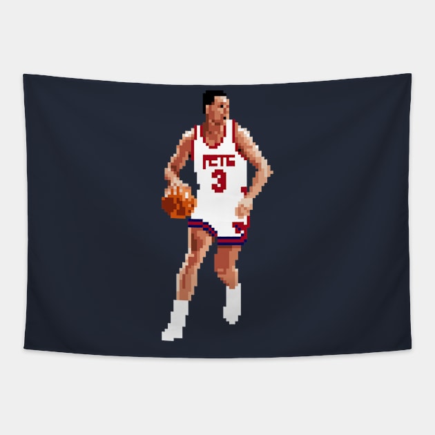 Drazen Petrovic Pixel Dribble. Tapestry by qiangdade