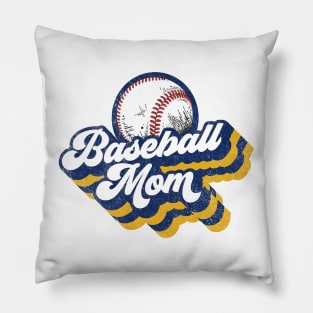 Retro Baseball Mom Mother's Day Pillow