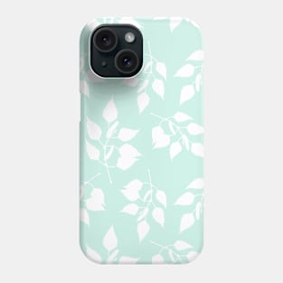 White leaves Phone Case