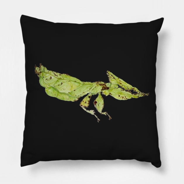Leaf Bug Pillow by amandapwilson