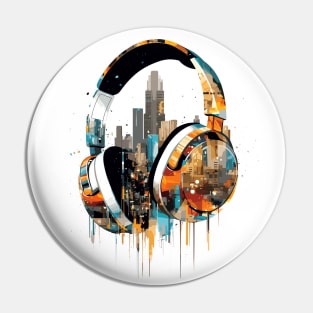 Headphone Urbain World Fun Musical Life City Skylines Pin