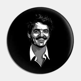 Pedro Pascal greyscale Pin