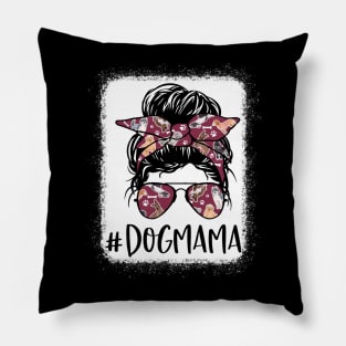 Messy Bun Dog Mom Dog Lover Pillow