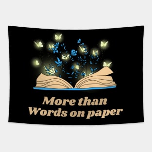 More Than Words on Paper Flower Book - Funny Quotes Tapestry