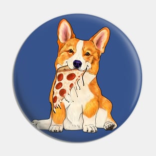 Pizza corgi Pin