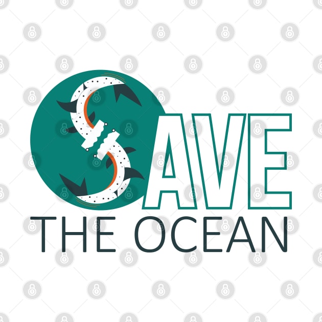 Save The Ocean Keep The Sea Plastic Free Turtle Scene by javva