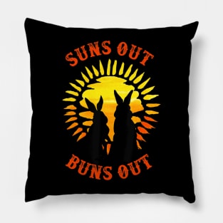 Summer bunny rabbits suns out bun out Pillow