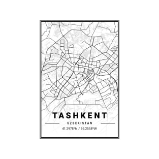 Tashkent Light City Map T-Shirt
