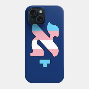 Kometz Aleph (Trans Pride Colors) Phone Case