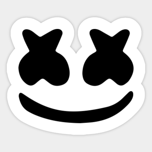 Marshmello Face - Marshmello - Sticker | TeePublic