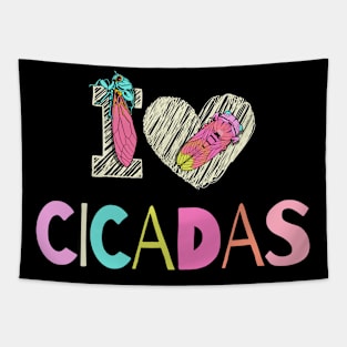 I Love Cicadas Tapestry