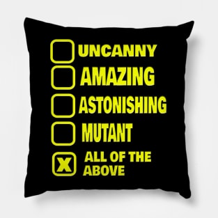 Uncanny superhero shirt for men and mutant fans Pillow