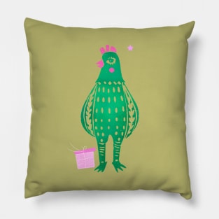 Ugly Christmas Chicken Pillow