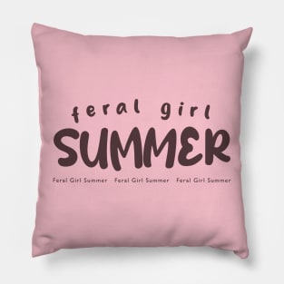 feral-girl-summer Pillow